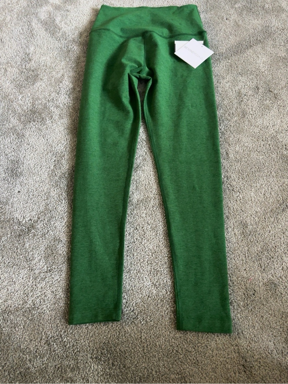 NWT Beyond Yoga Spacedye High Waisted Midi Leggings Green Heather Medium M - Picture 3 of 5